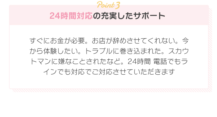 24時間対応の充実したサポート 